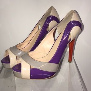 Guess Patent High Heels Purple Orange SZ 9.5M